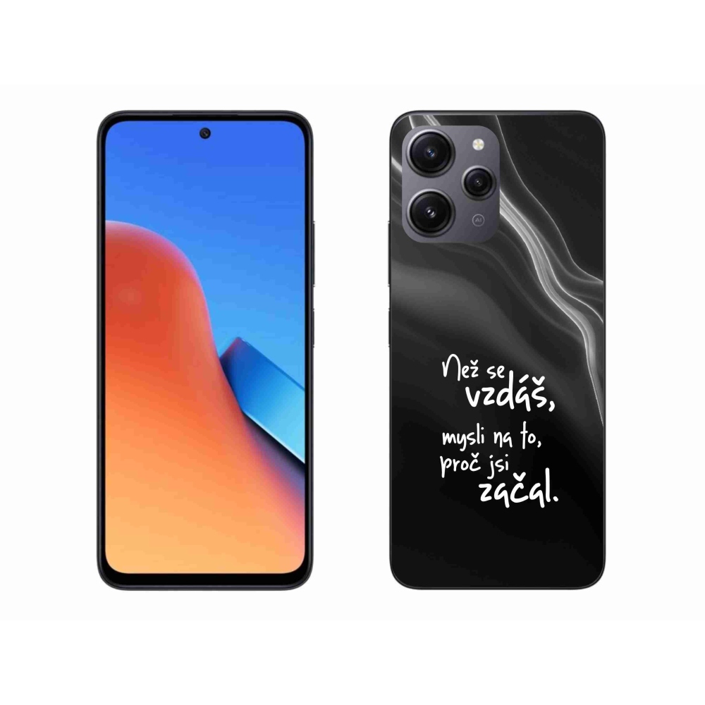 Gél borító mmCase a Xiaomi Redmi 12 - idézet 2 fekete háttérhez