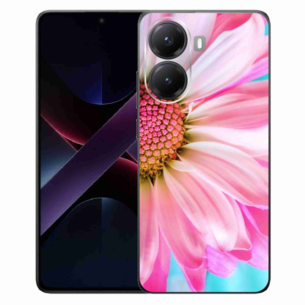 Gél borítás mmCase a Xiaomi Poco X7 Pro 5G-hez - rózsaszín virág