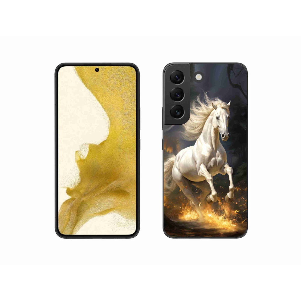 Zselés borítás mmCase Samsung Galaxy S22 5G - fehér ló 2