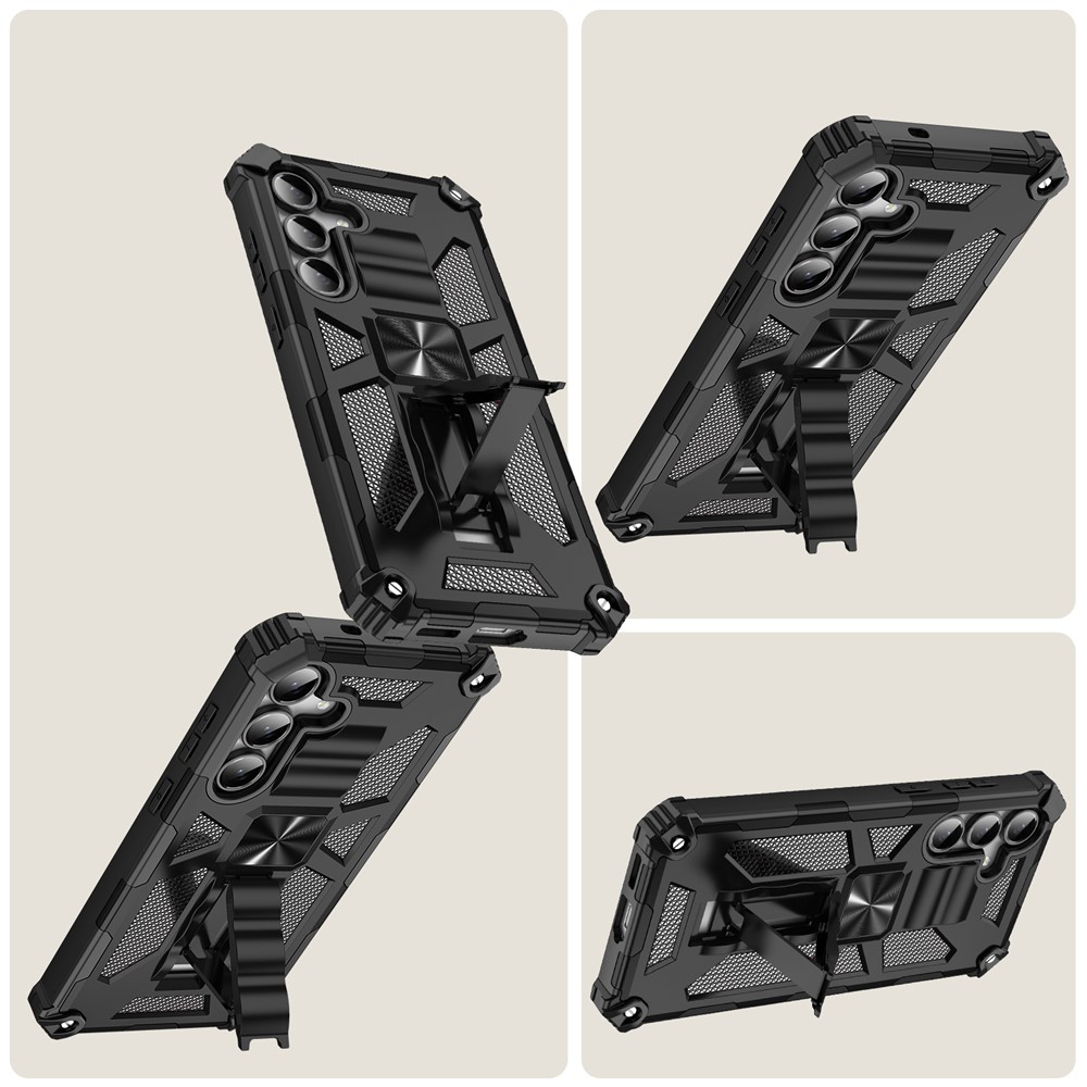 Ütésálló hibrid borítás Samsung Galaxy A17 4G/5G/A26 5G készülékhez - fekete