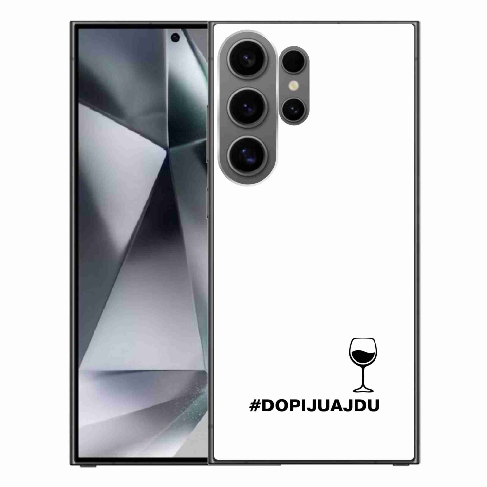 Gél borítás mmCase Samsung Galaxy S24 Ultra készülékhez - bor motívum fehér alapon