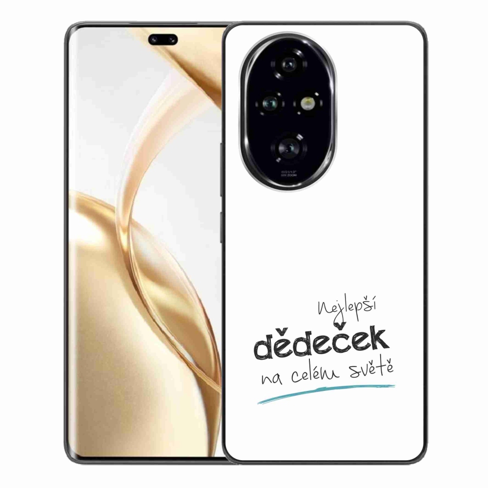 Gél borító mmCase a Honor 200 Pro 5G-n - legjobb nagyapa 3 fehér háttérrel