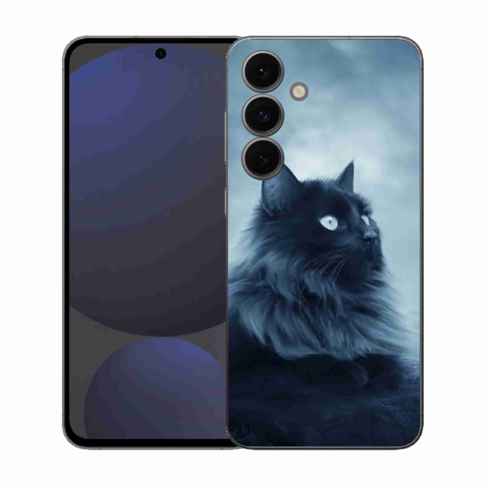 Gél védőhuzat mmCase Samsung Galaxy S25 FE - fekete macska 1