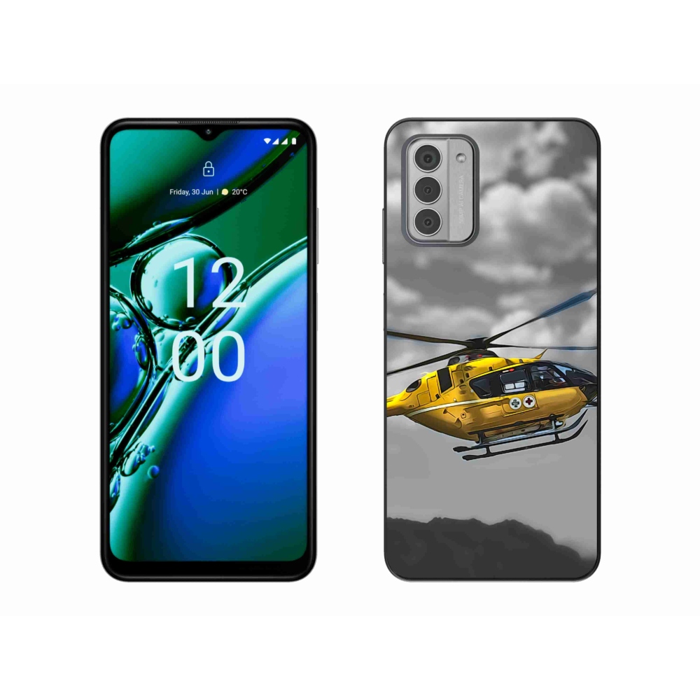 Zselés borítás mmCase a Nokia G42 készülékhez - sárga helikopter