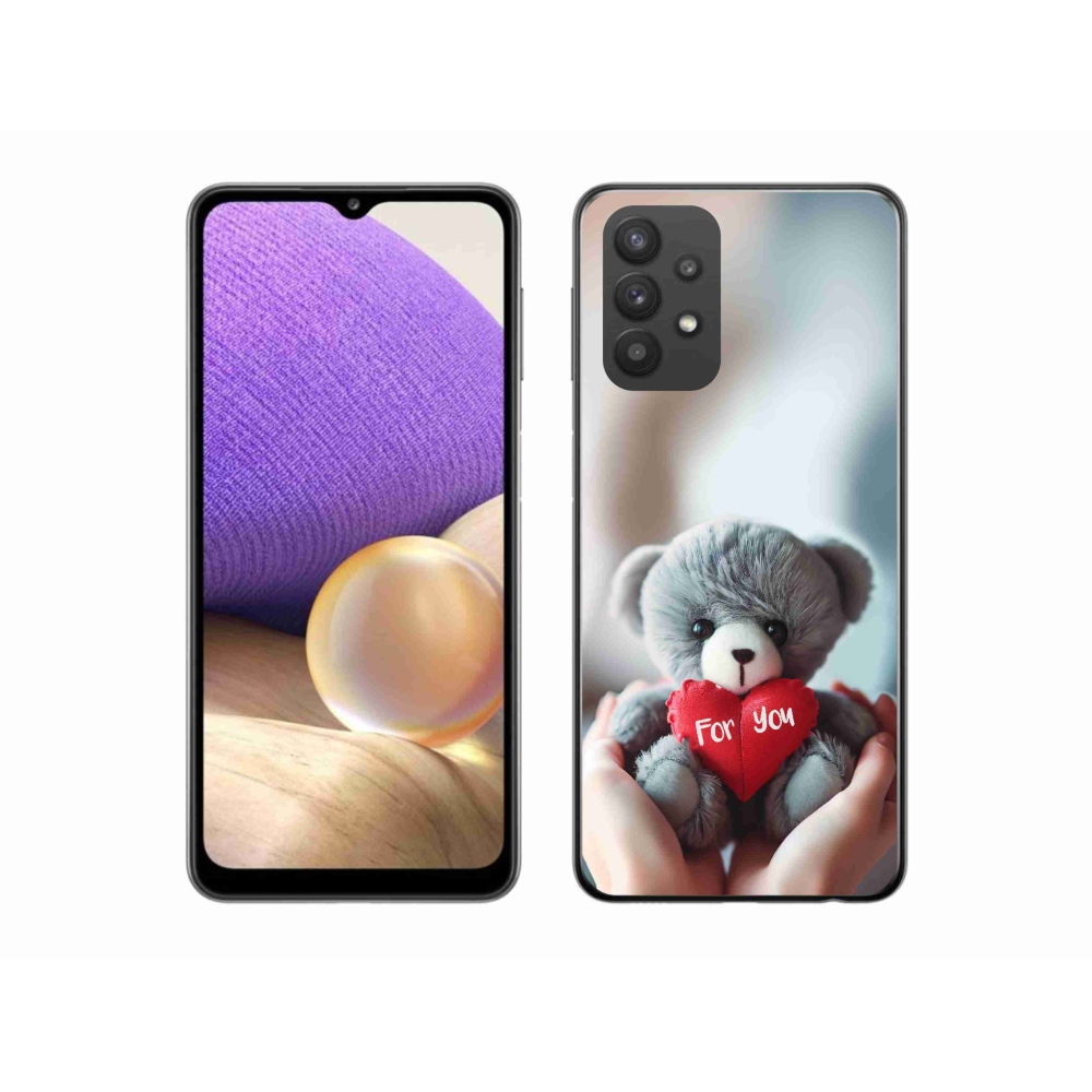 Gél borítás mmCase Samsung Galaxy A32 5G - mackó a szerelmesek számára