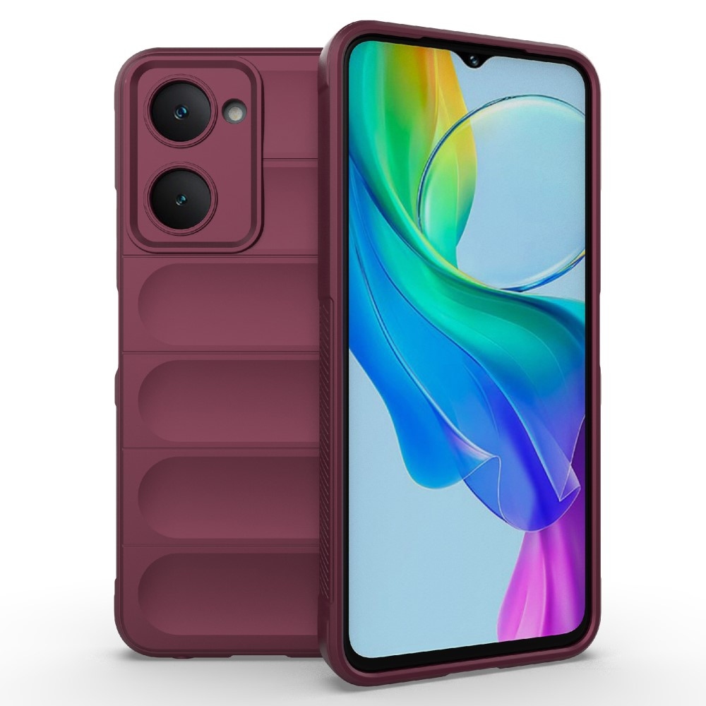 Rugg tartós gél tok a Vivo Y28s 5G készülékhez - bordó színű