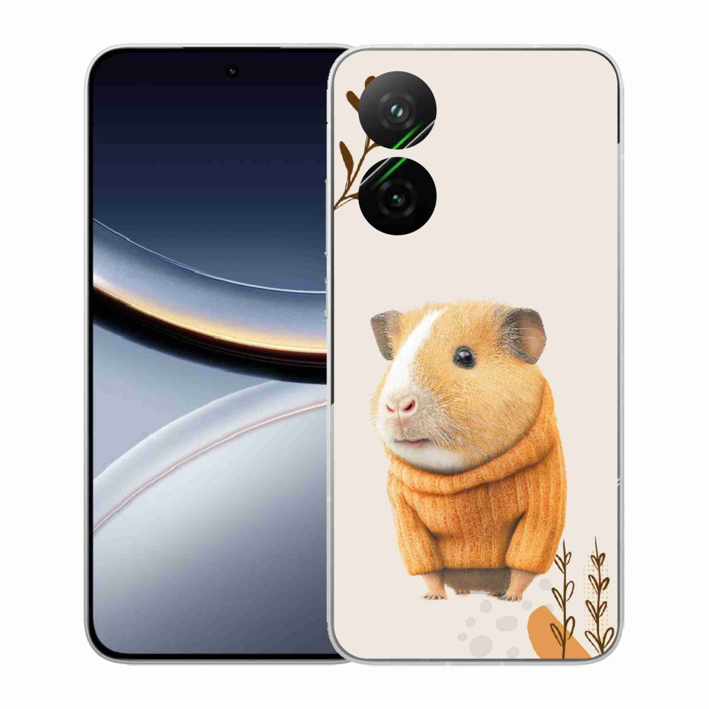 Gélburkolat mmCase a Xiaomi Poco F7 5G számára - tengerimalac pulóverben