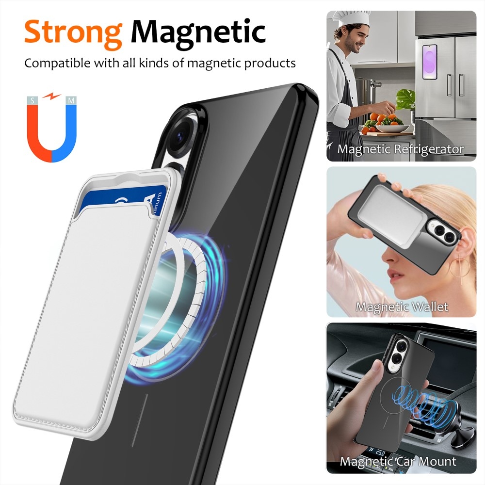 Zselés tok MagSafe-val Samsung Galaxy S25 Edge készülékhez - fekete