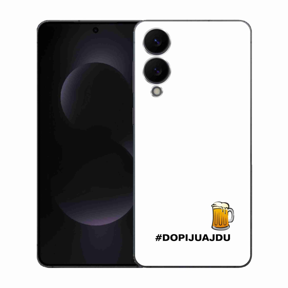 Gél borítás mmCase Samsung Galaxy S25 Edge - sör motívum 1 fehér háttér