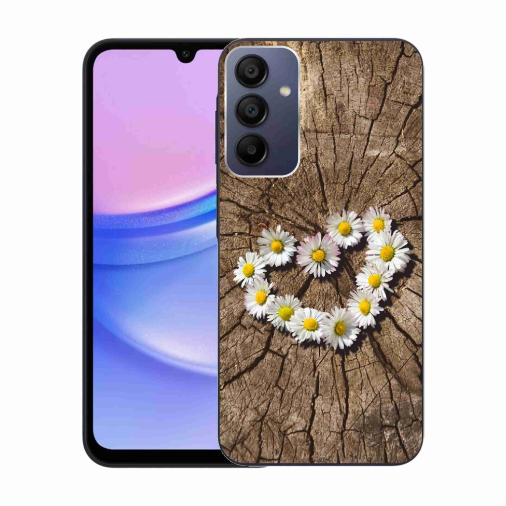 Zselés borítás mmCase Samsung Galaxy A15 4G/5G készülékhez - százszorszépek szíve