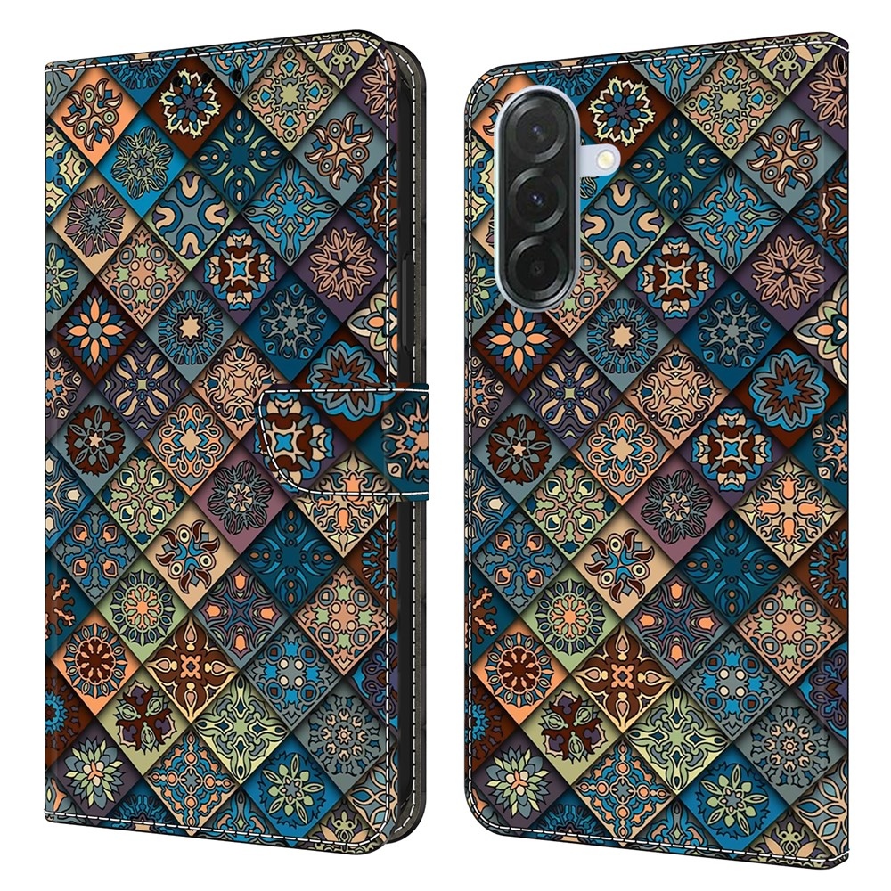 Divatos könyvtáska Samsung Galaxy A16 4G/5G készülékhez - színes mintákkal