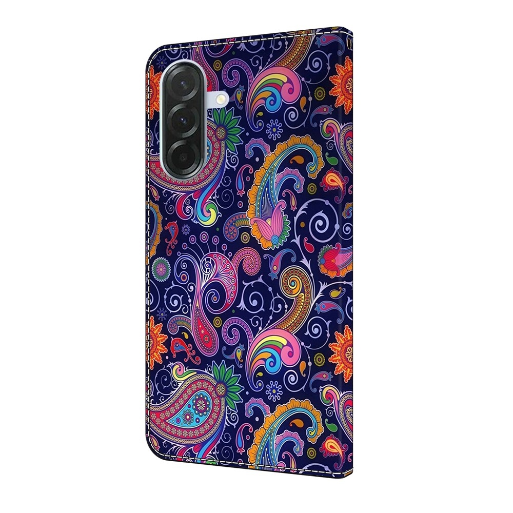 Divatos könyvtáska Samsung Galaxy A16 4G/5G készülékhez - kasmír mintákkal