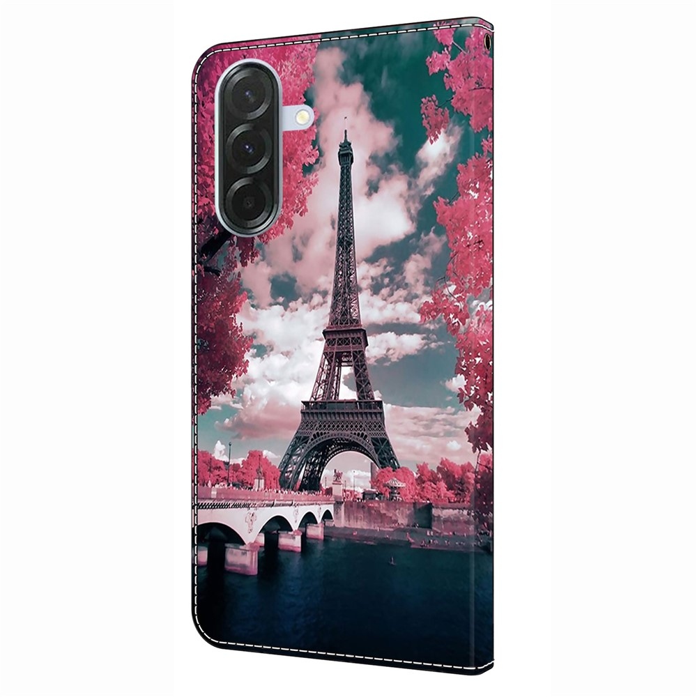 Divatos könyvtáska Samsung Galaxy A36 5G - Eiffel-toronyhoz