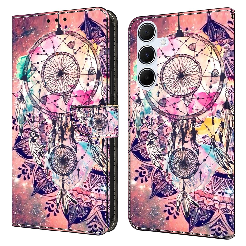 Divatos könyvtáska Samsung Galaxy A56 5G - színes álomfogó