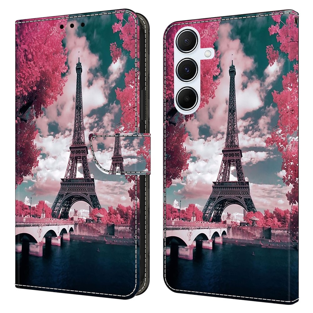 Divatos könyvtáska Samsung Galaxy A56 5G - Eiffel-toronyhoz