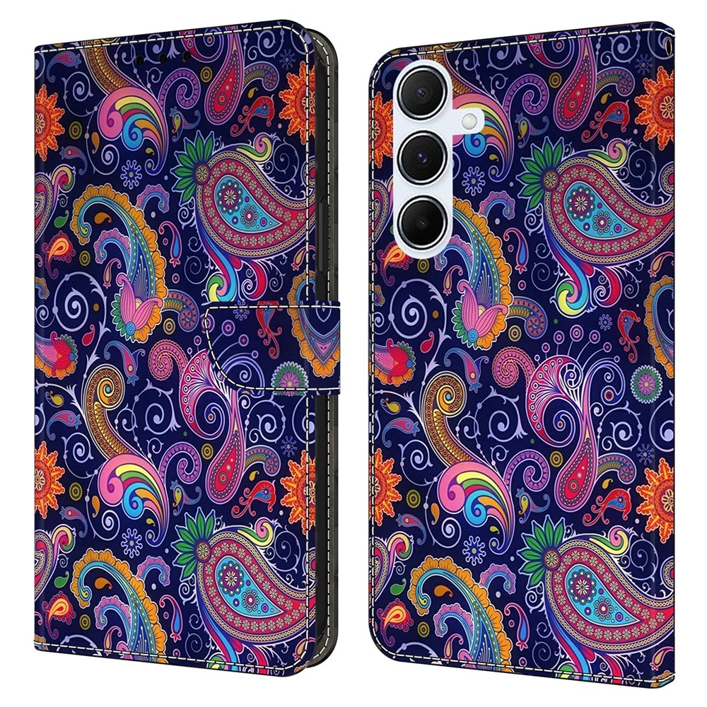 Divatos könyv tok Samsung Galaxy A56 5G - kasmír minták