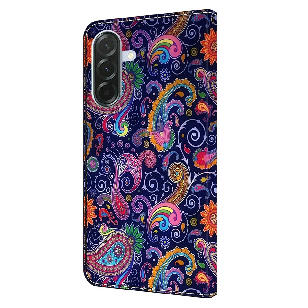 Divatos könyv tok Samsung Galaxy A57 5G - kasmír minták