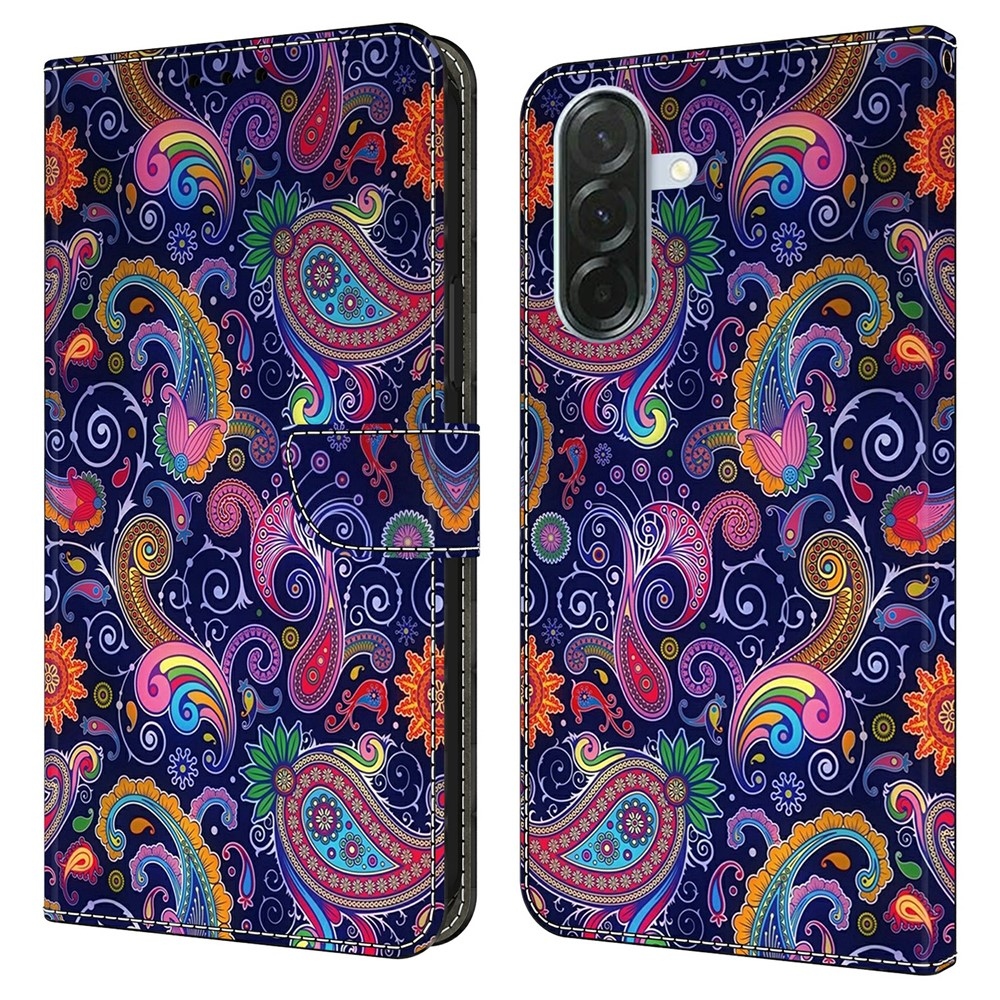 Divatos könyv tok Samsung Galaxy A57 5G - kasmír minták