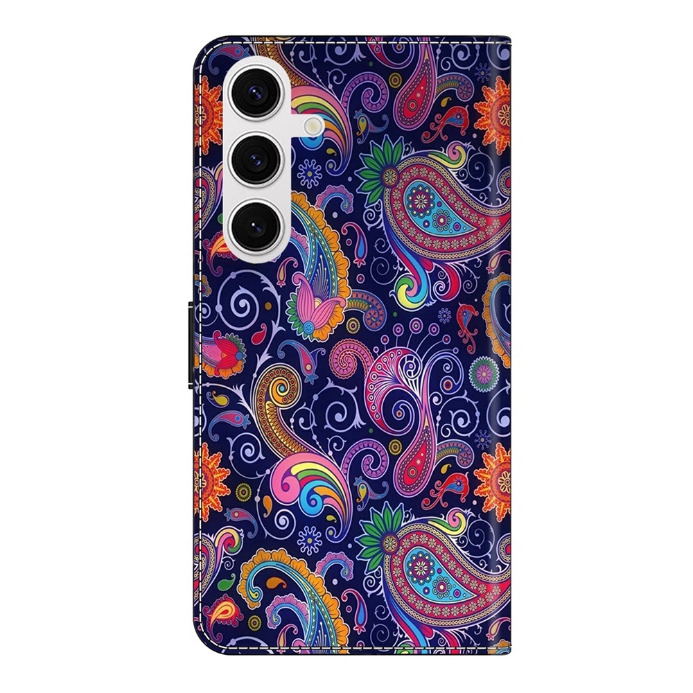 Divatos könyvtáska Samsung Galaxy S26+ készülékhez - kasmírminták