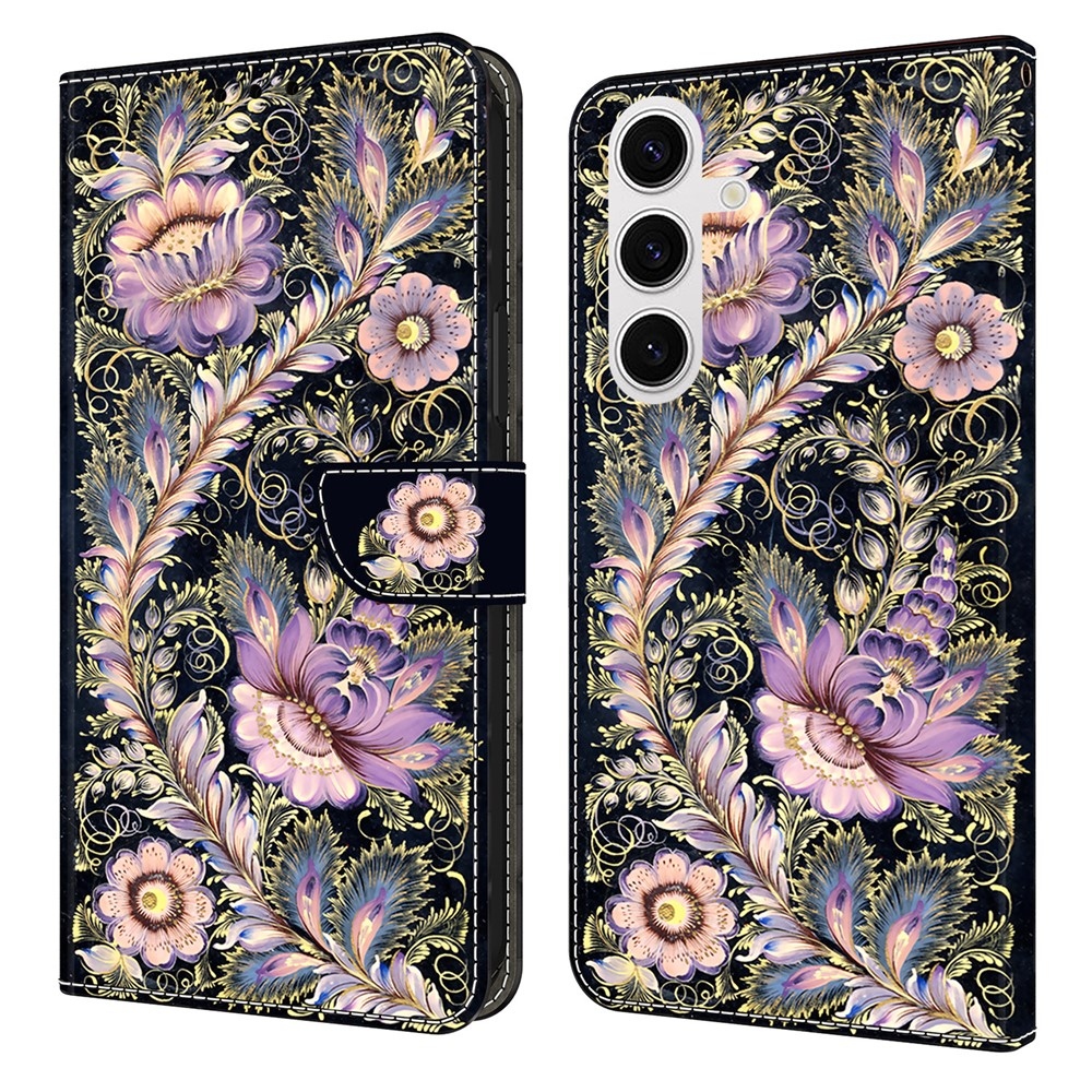 Divatos könyv tok Samsung Galaxy S26/S26 Pro készülékhez - virágok