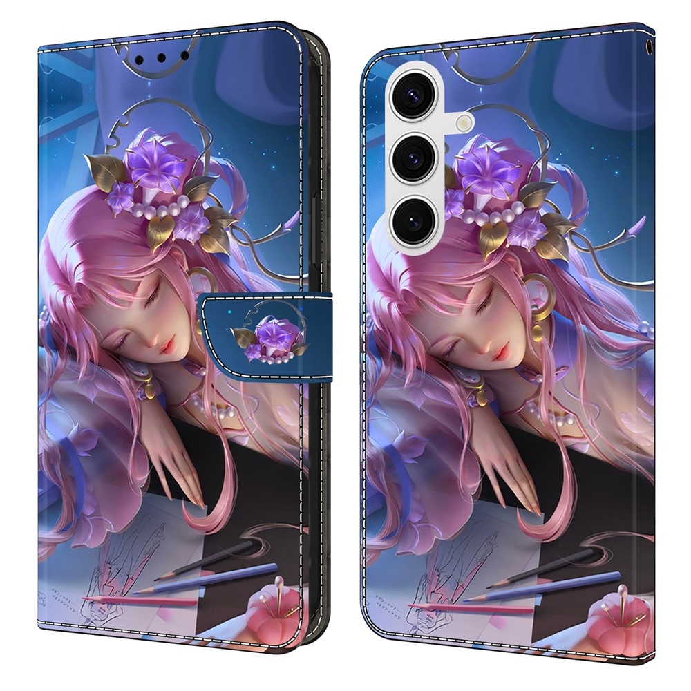 Divatos könyv tok Samsung Galaxy S26/S26 Pro - alvó lányhoz