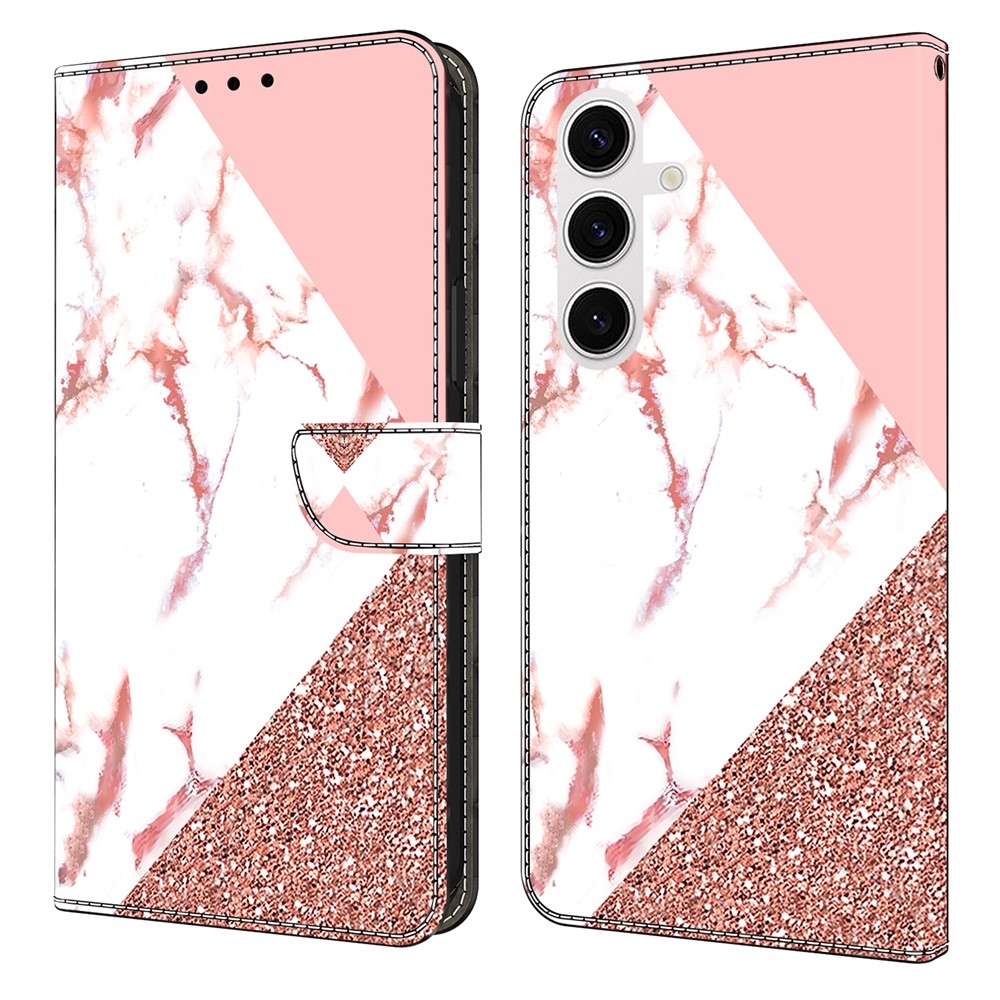 Divatos könyv tok Samsung Galaxy S26+ készülékhez - háromszög alakú mintával