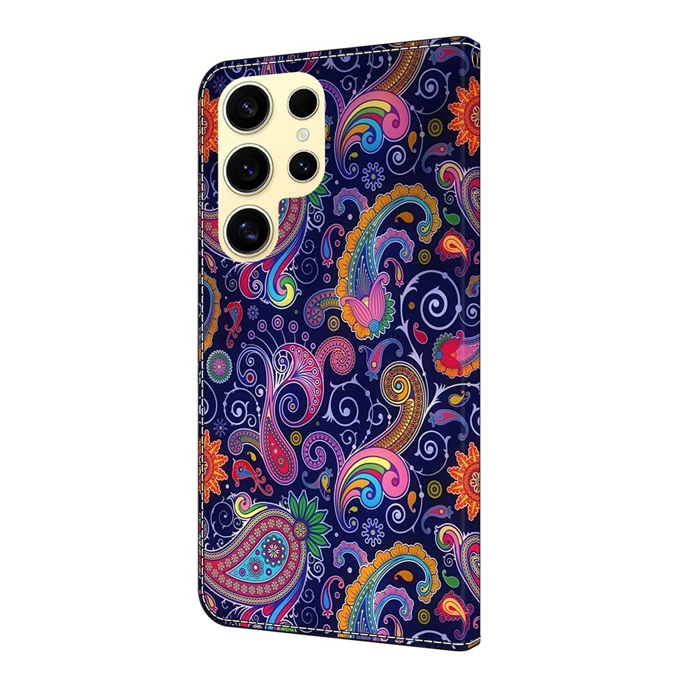 Divatos könyvtáska Samsung Galaxy S26 Ultra készülékhez - kasmírminták