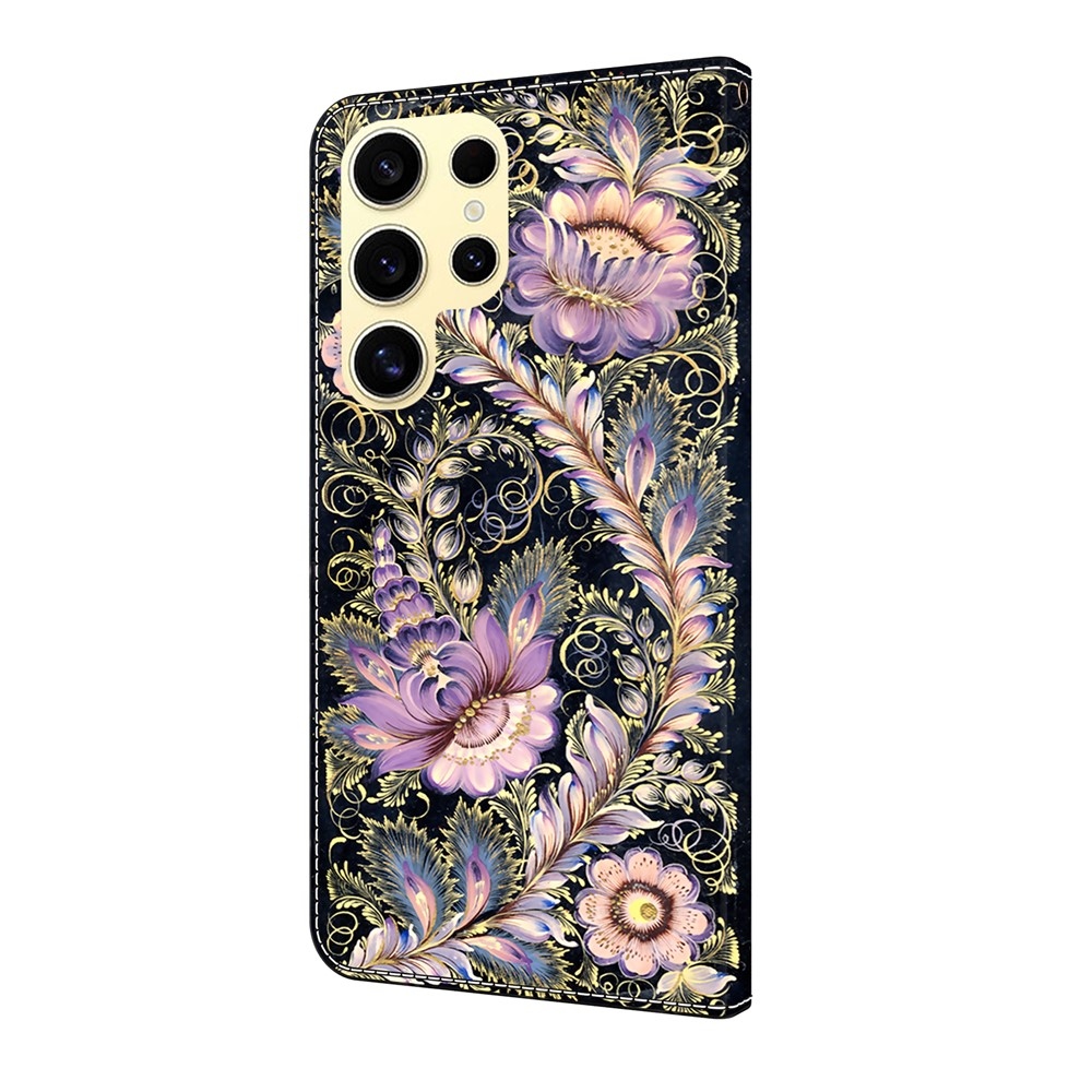 Divatos könyv tok Samsung Galaxy S26 Ultra - virágok