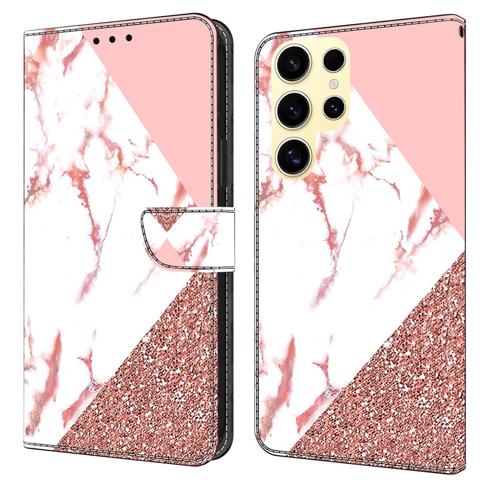 Divatos könyv tok Samsung Galaxy S26 Ultra készülékhez - háromszög alakú minta