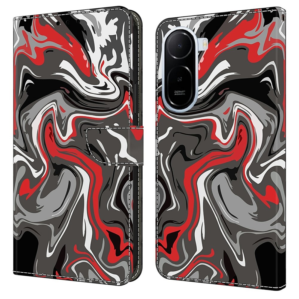 Divatos könyv tok a Xiaomi Redmi A7 Pro számára - absztrakció