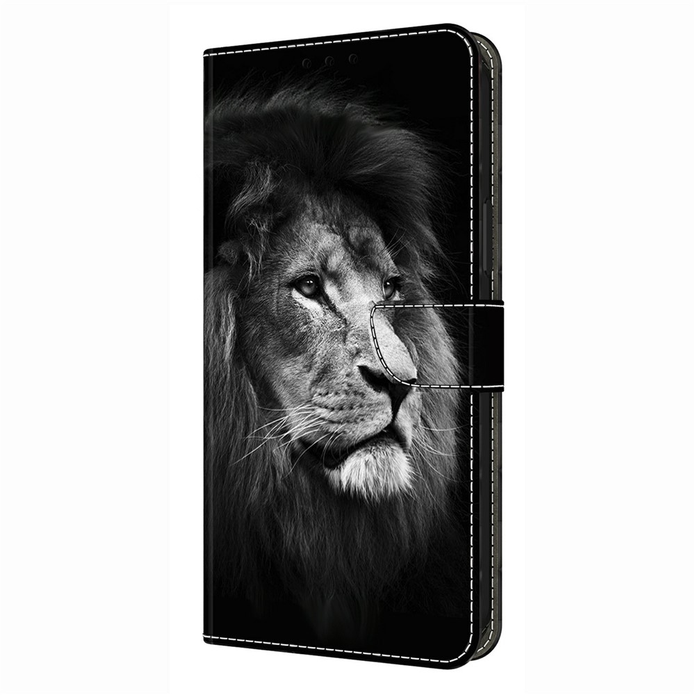 Divatos könyv tok Xiaomi Redmi A7 Pro - oroszlán