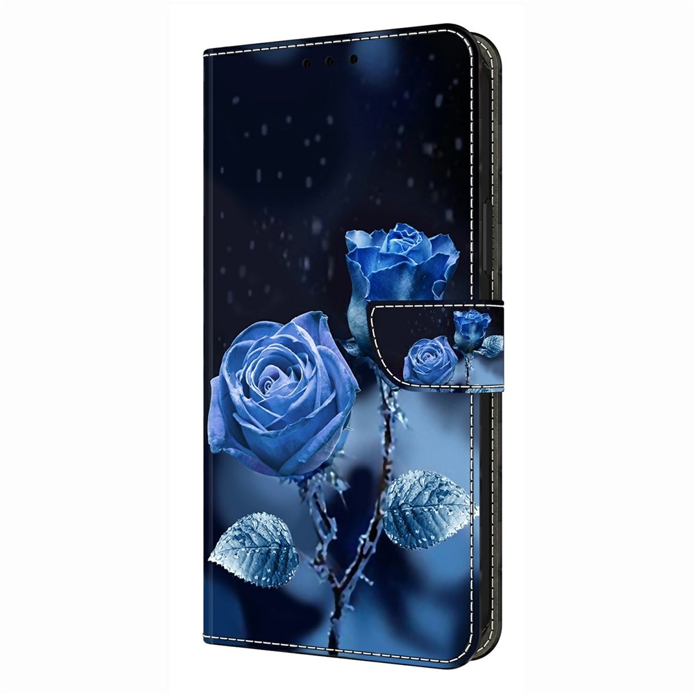 Divatos könyv tok Xiaomi Redmi A7 Pro - kék rózsa
