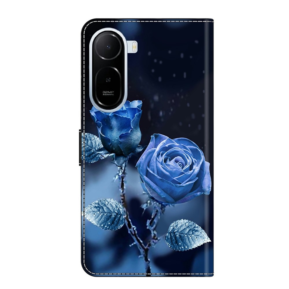 Divatos könyv tok Xiaomi Redmi A7 Pro - kék rózsa