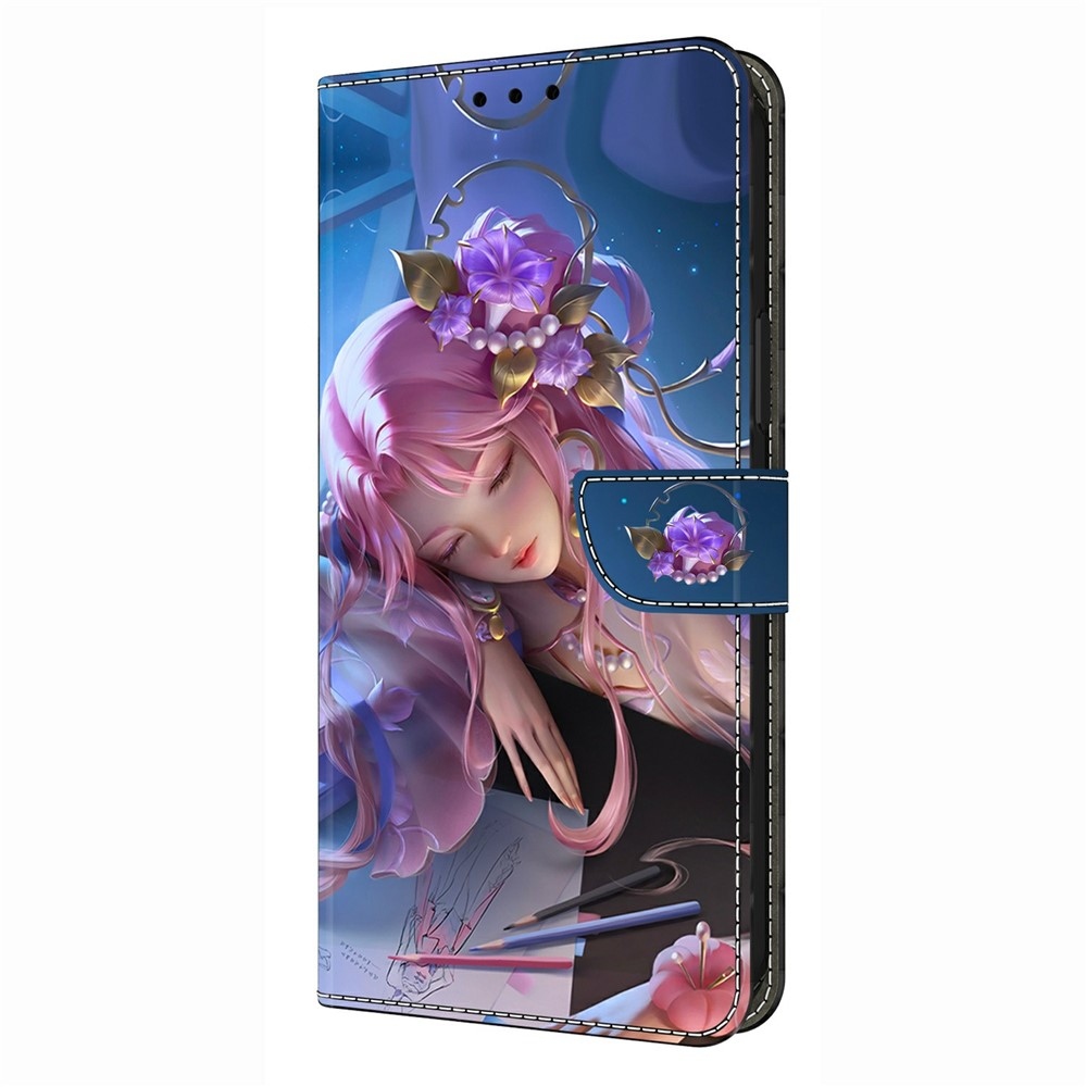 Divatos könyv tok Xiaomi Redmi A7 Pro - alvó lányhoz