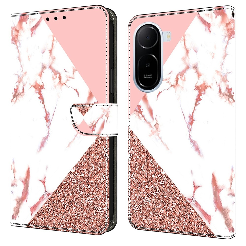 Divatos könyv tok Xiaomi Redmi A7 Pro - háromszög alakú mintával