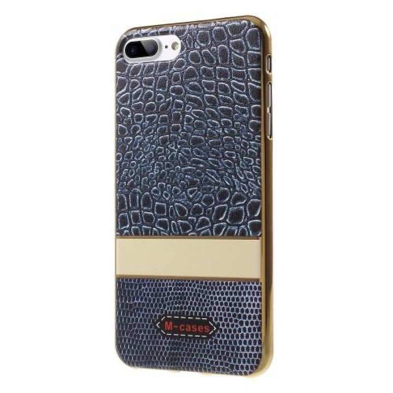 FashionStyle gél tok PU bőr hátlappal iPhone 8 Plus és iPhone 7 Plus készülékhez - krokodil