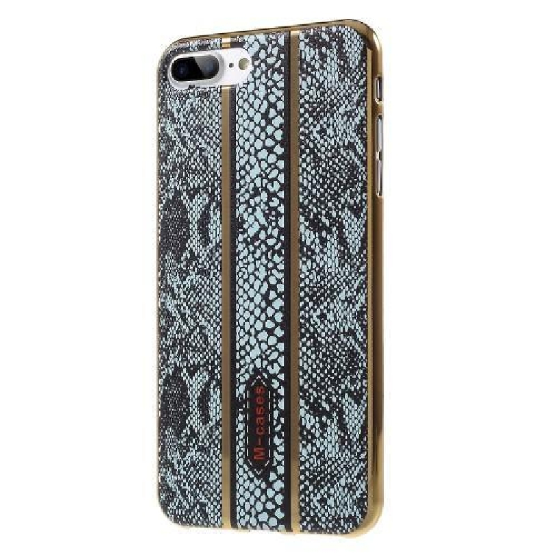 FashionStyle zselés tok PU bőr hátlappal iPhone 8 Plus és iPhone 7 Plus készülékhez - kígyóbőr