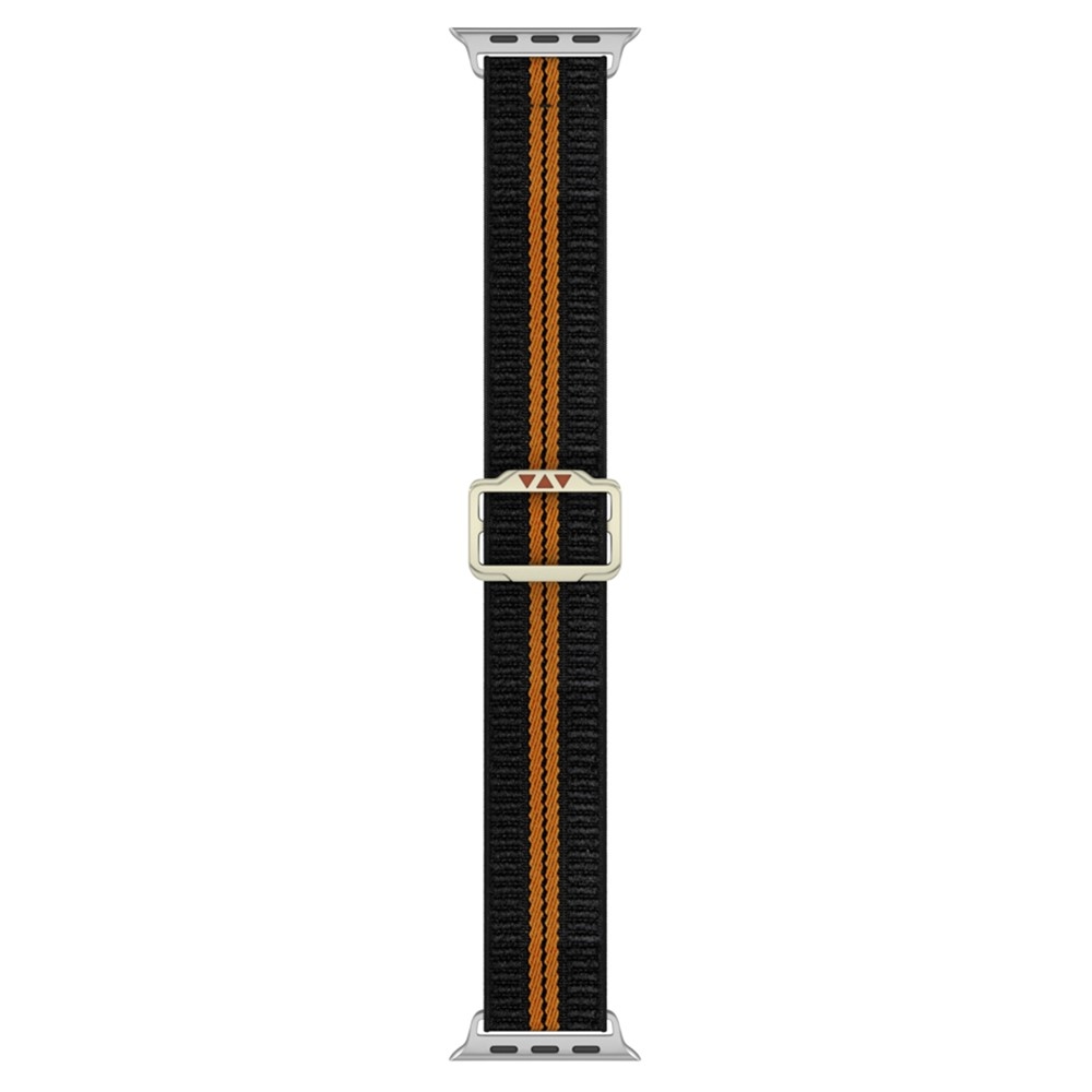 Fasten nylon szíj az Apple Watch Ultra 4/3/2/1 49 mm-es és 12/11/10 46 mm-es modellekhez – narancssárga/fekete