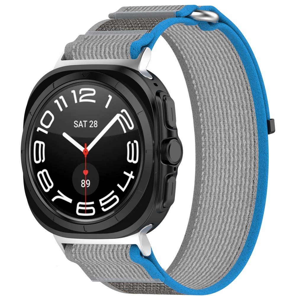 Fasten nylon szíj a Samsung Galaxy Watch Ultra (2025) 47 mm-es modellhez – kék/szürke