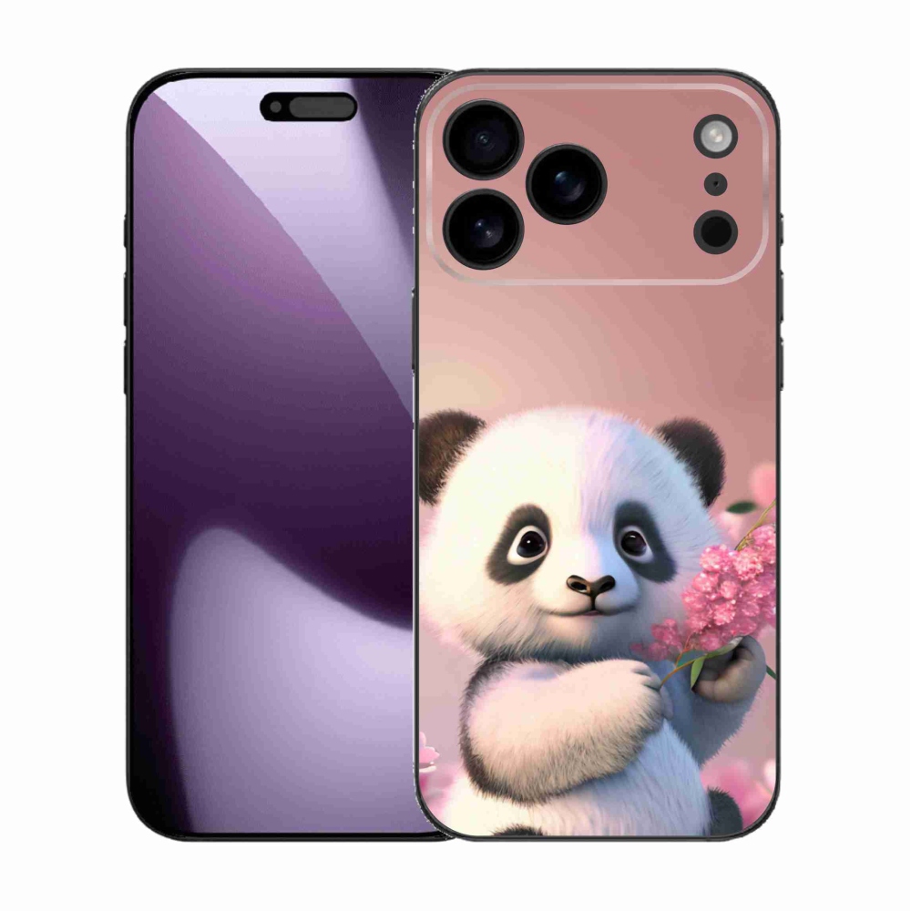 Zselés borítás mmCase iPhone 17 Pro Max készülékhez - aranyos panda