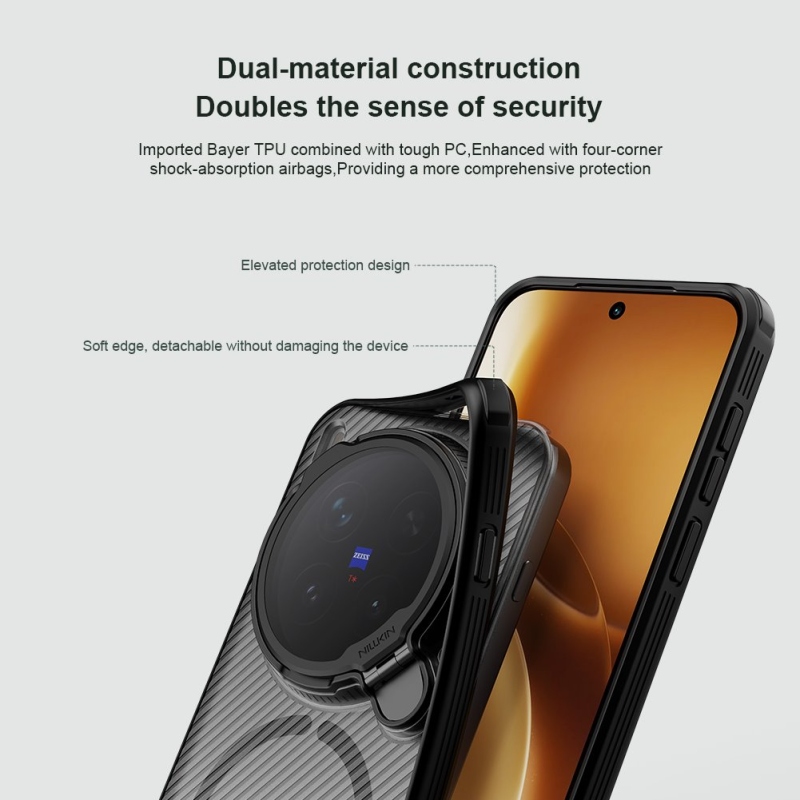 Nillkin CamShield Prop mágneses hátlap Vivo X300 Pro-hoz, fekete