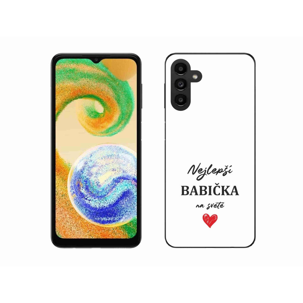 Gél borítás mmCase Samsung Galaxy A04s (164.7x76.7x9.1mm) - Best Grandma 1 fehér háttérrel