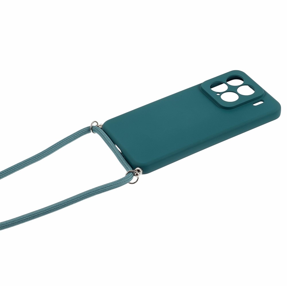 Bélelt zselés tok zsinórral Xiaomi 15-öshöz - sötétzöld