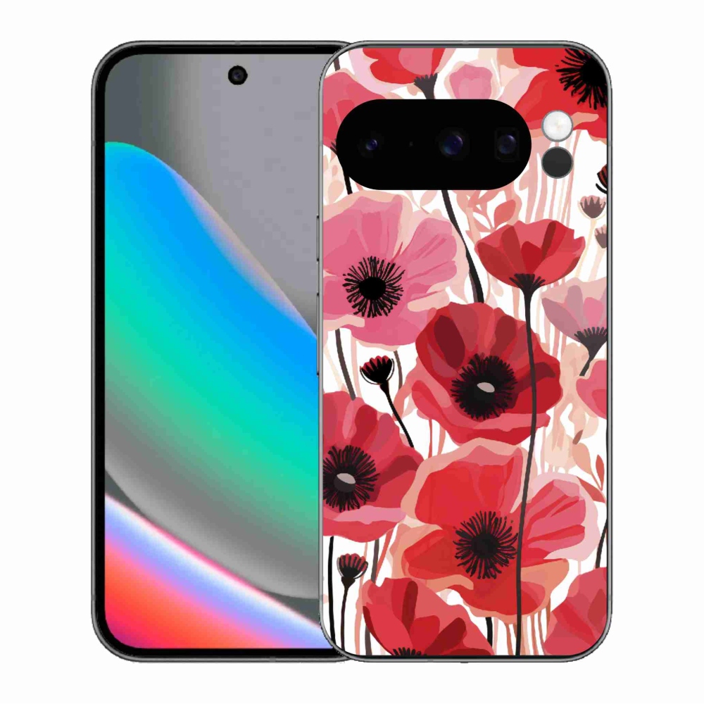 Zselés borítás mmCase a Google Pixel 10 Pro számára - mákos 1