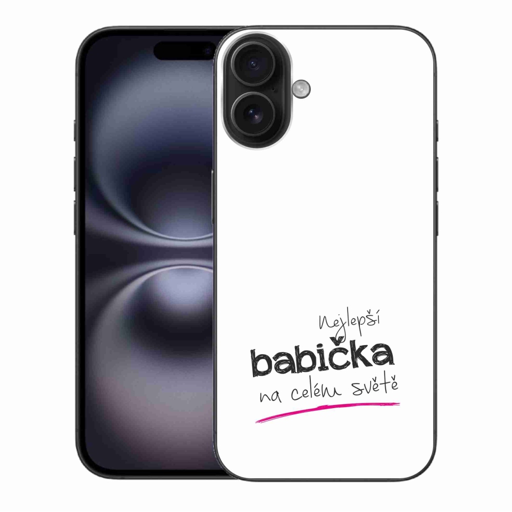 Gél borítás mmCase iPhone 16 Plus készülékhez - Legjobb nagyi 4 fehér háttér