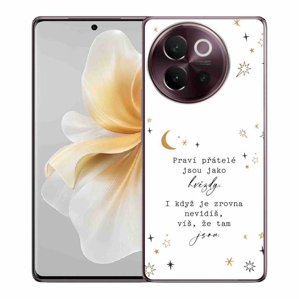 Gél borítás mmCase a Vivo V40 Lite 5G-n - Idézet 6 fehér háttér