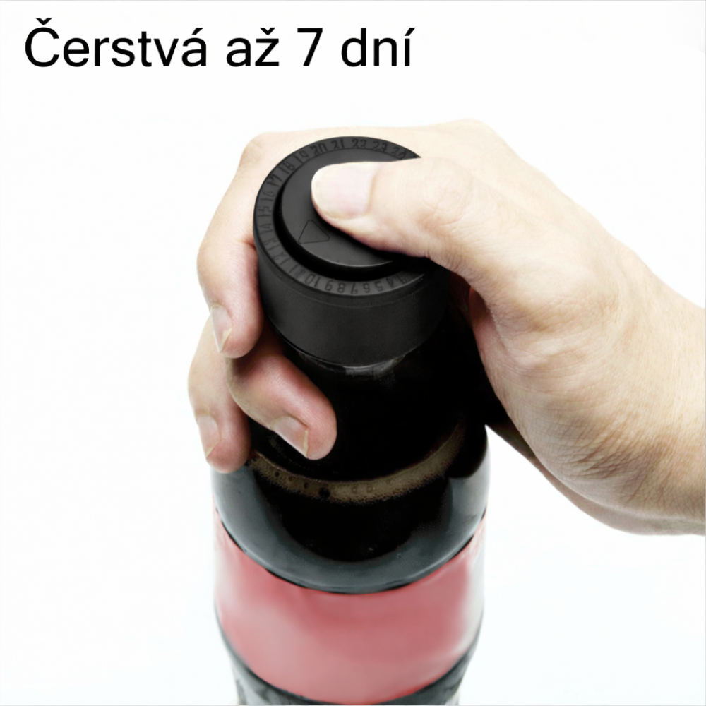 Pumpás kupak szénsavas italokhoz - fekete