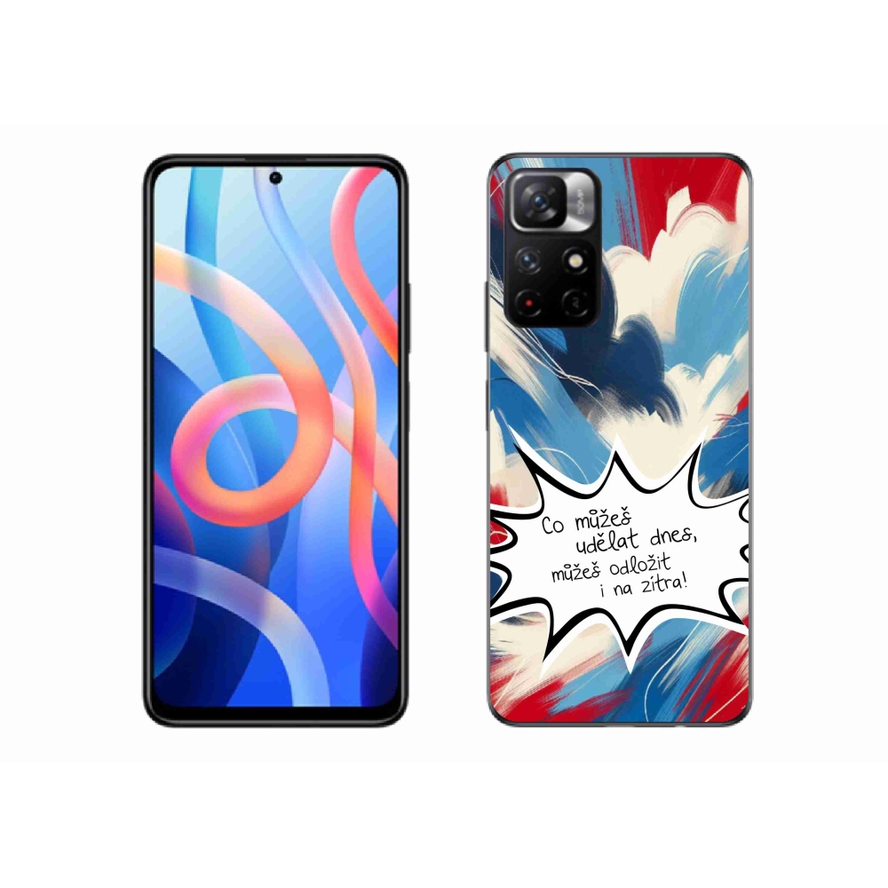 Gél borító mmCase a Xiaomi Redmi Note 11S 5G-hez - vicces szöveg 9 fehér háttérrel