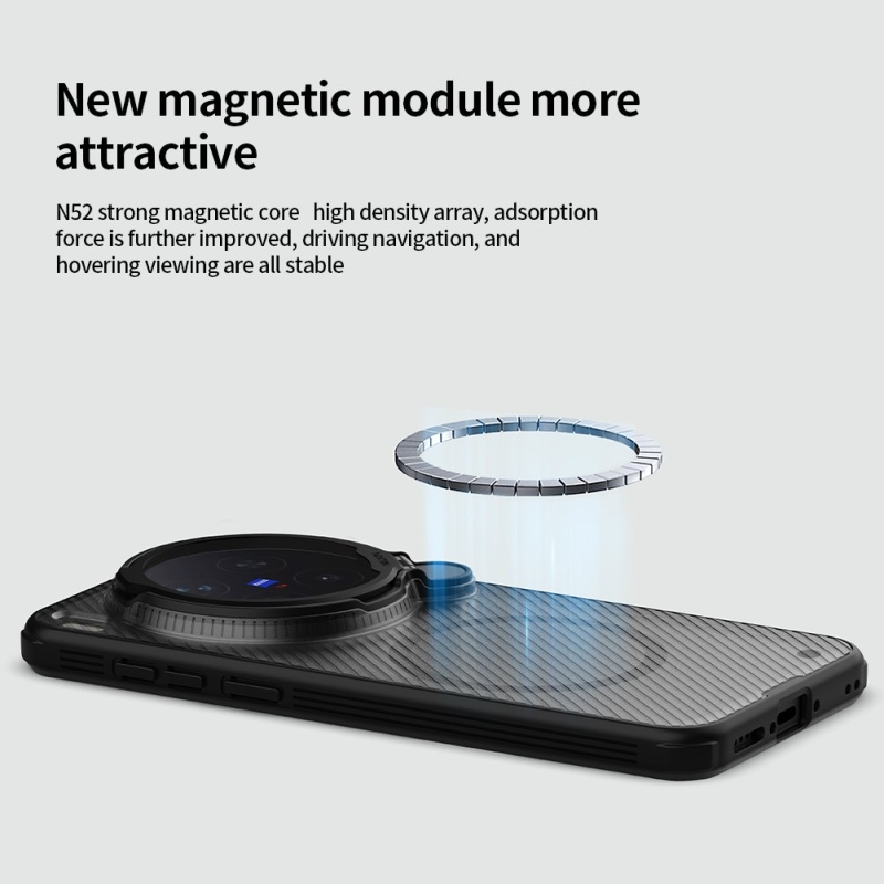 Nillkin CamShield Prop mágneses hátsó borító Vivo X300 Pro átlátszó fekete