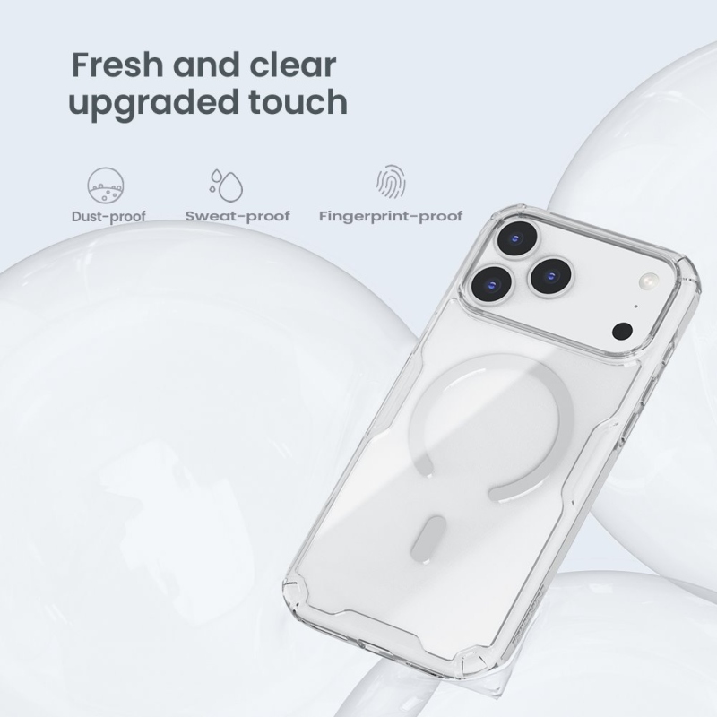 Nillkin Nature TPU PRO mágneses borítás Apple iPhone 17 Pro Max készülékhez Átlátszó